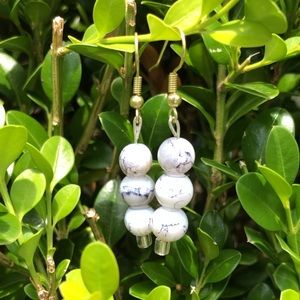 Tiered Marble Earrings